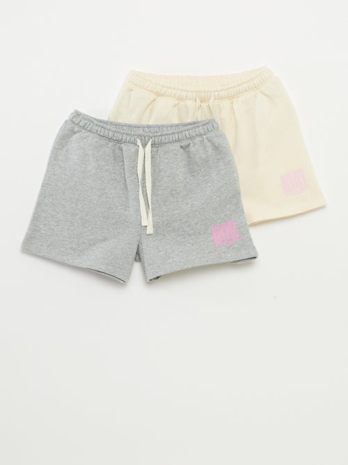 Setje met 2 shorts van joggingstof - Kiabi