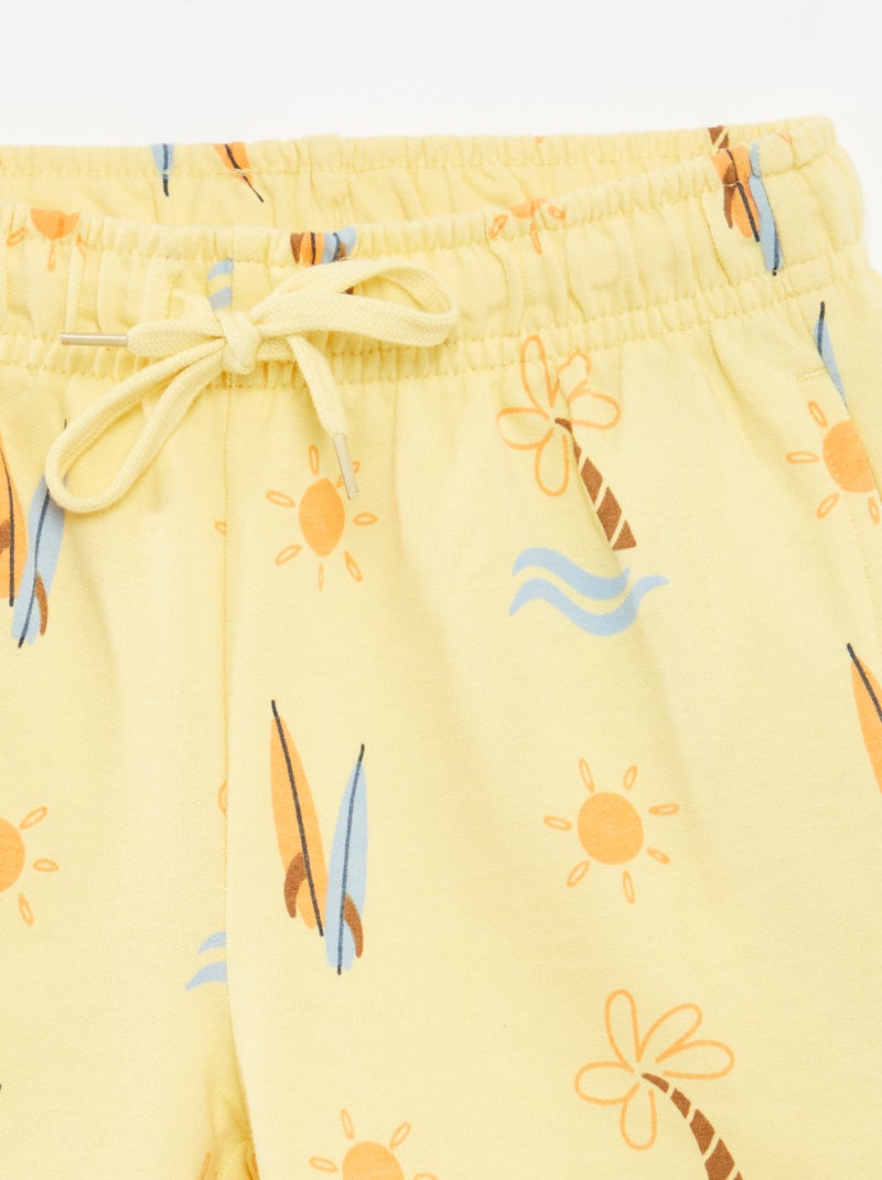 Setje met 2 shorts van joggingstof GEEL - Kiabi