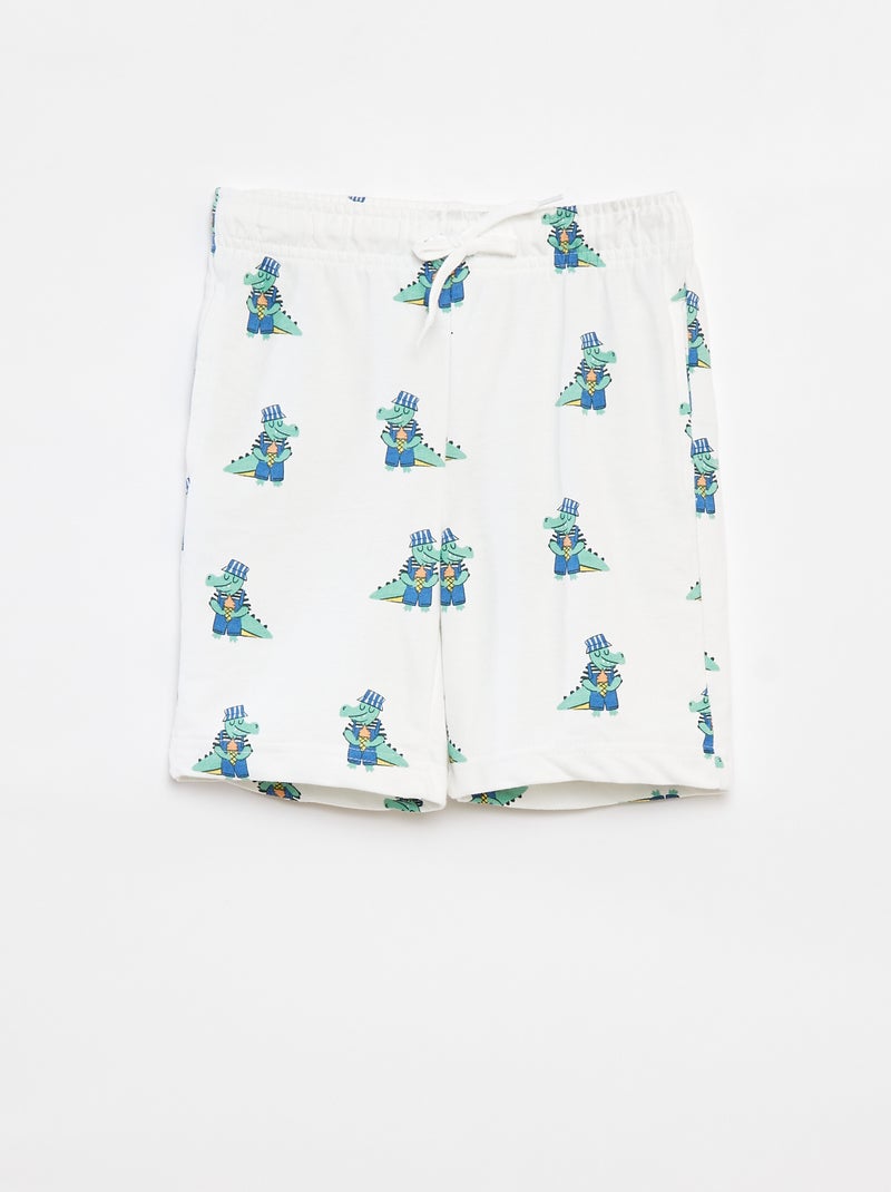 Setje met 2 shorts van joggingstof WIT - Kiabi