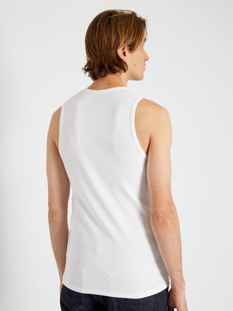 Setje met 2 singlets wit - Kiabi