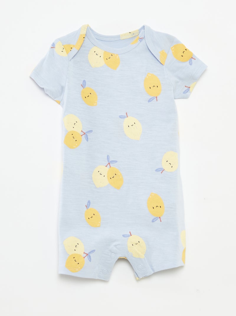 Setje met 2 slaappakjes met korte mouw BLAUW - Kiabi