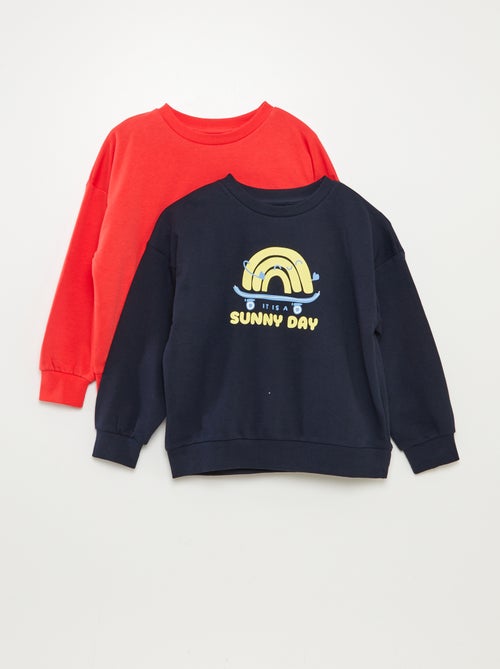 Setje met 2 sweaters met ronde hals - Kiabi