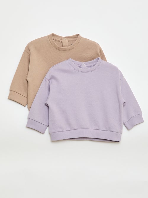 Setje met 2 sweaters van french terry - Kiabi
