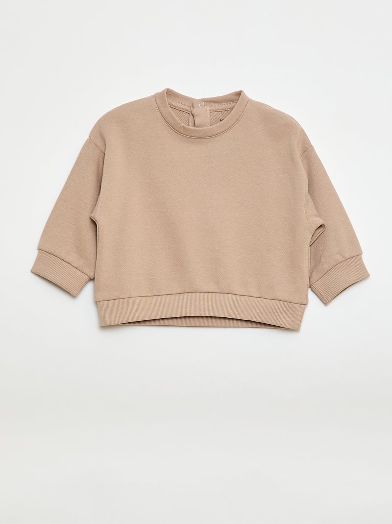 Setje met 2 sweaters van french terry Biege - Kiabi