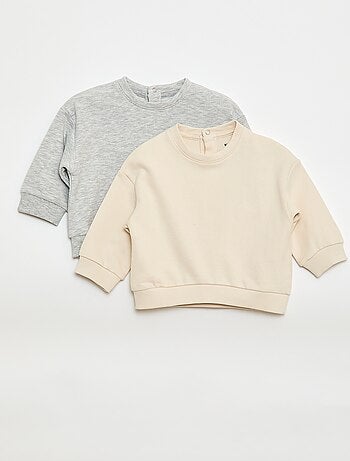 Setje met 2 sweaters van french terry