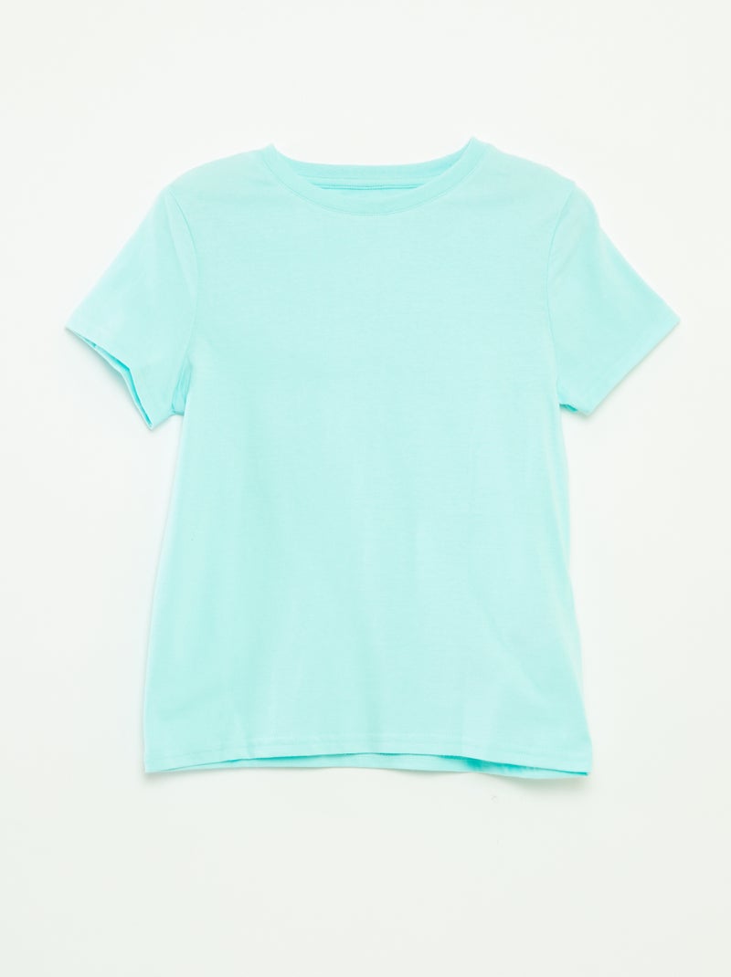 Setje met 2 T-shirts met korte mouw en ronde hals BLAUW - Kiabi