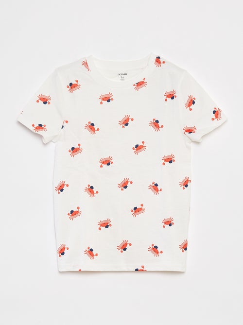 Setje met 2 T-shirts met korte mouw en ronde hals - Kiabi