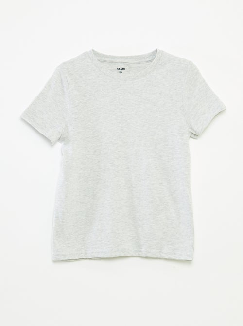 Setje met 2 T-shirts met korte mouw en ronde hals - Kiabi