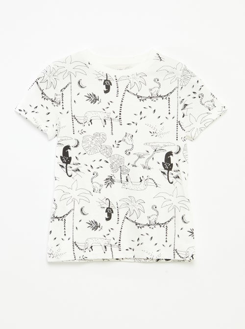 Setje met 2 T-shirts met korte mouw en ronde hals - Kiabi