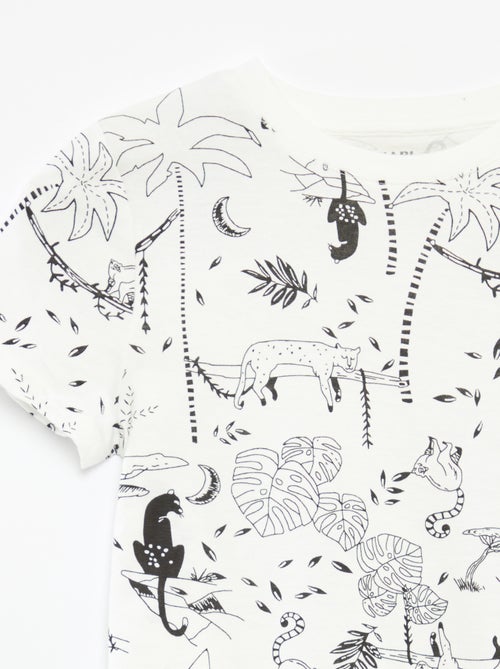 Setje met 2 T-shirts met korte mouw en ronde hals - Kiabi