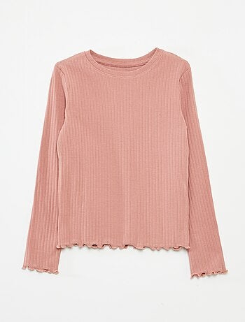 Setje met 2 T-shirts van ribstof