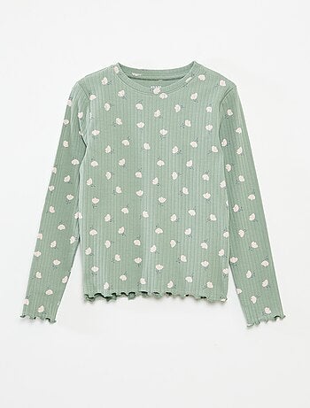 Setje met 2 T-shirts van ribstof