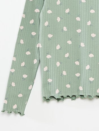 Setje met 2 T-shirts van ribstof