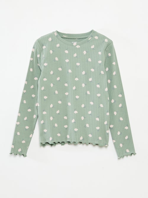 Setje met 2 T-shirts van ribstof - Kiabi