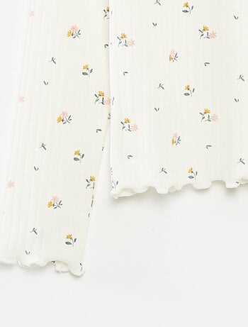 Setje met 2 T-shirts van ribstof