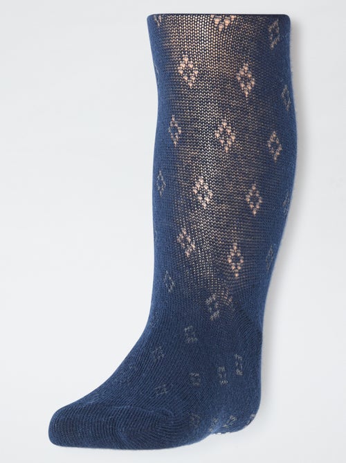 Setje met 2 warme kousenbroeken met ajourmotiefje - Kiabi