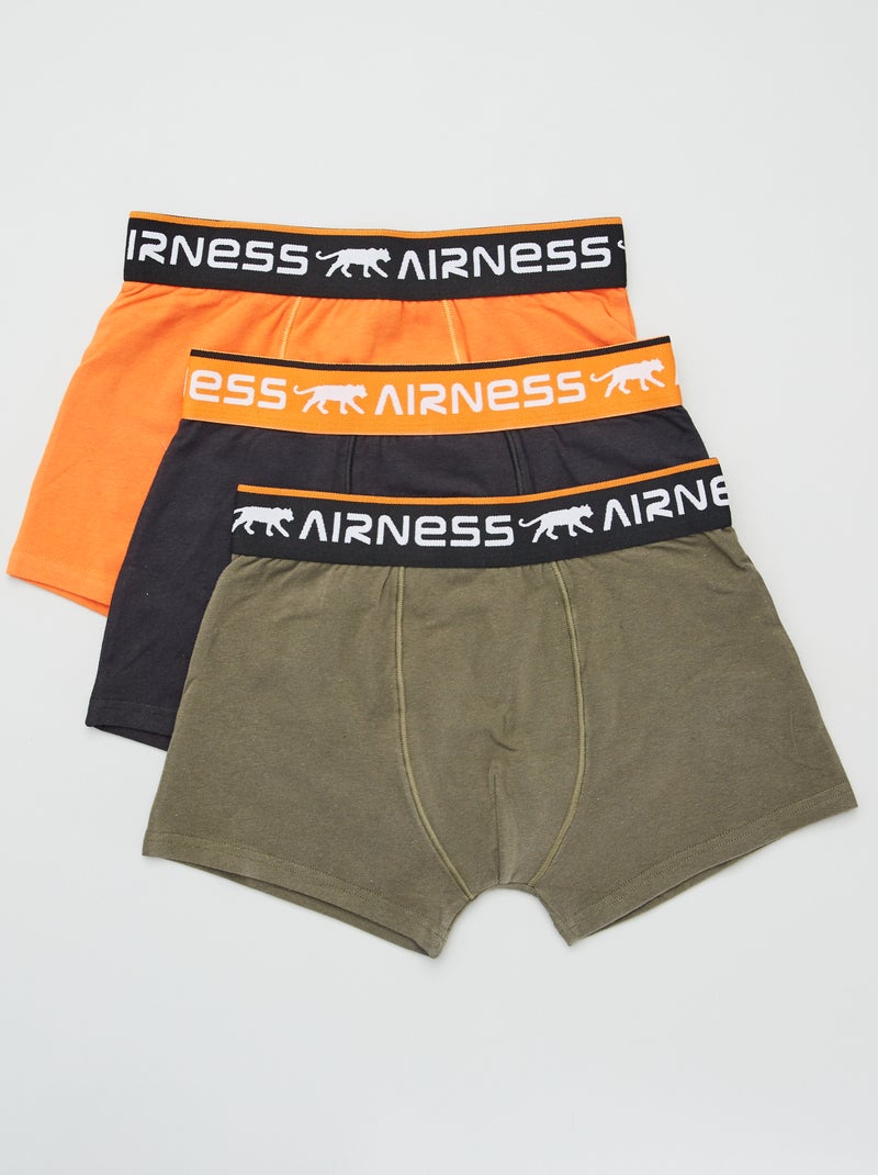 Setje met 3 boxershorts 'Airness' ORANJE - Kiabi