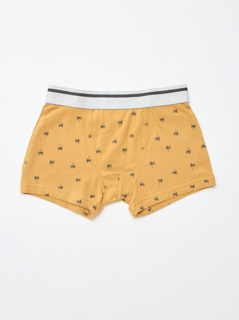 Setje met 3 boxershorts met stretch Geel - Kiabi