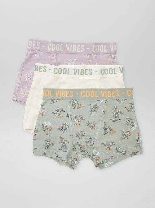 Setje met 3 boxershorts met stretch - Kiabi