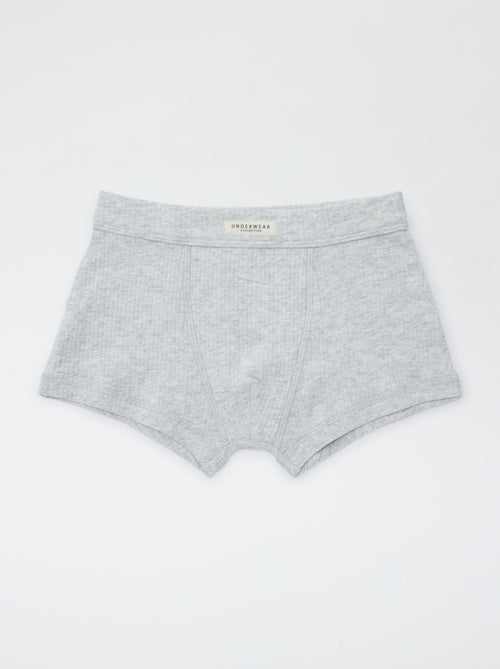 Setje met 3 boxershorts van ribstof - Kiabi