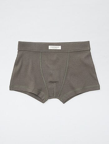Setje met 3 boxershorts van ribstof