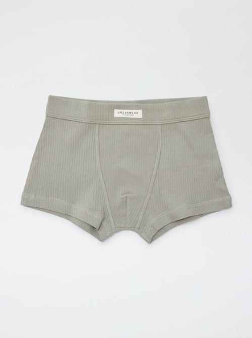 Setje met 3 boxershorts van ribstof - Kiabi