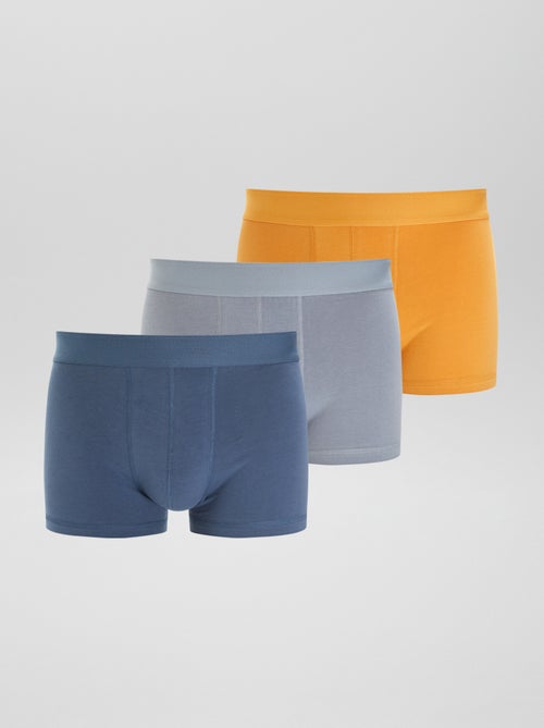 Setje met 3 effen boxershorts - Kiabi