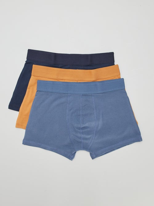 Setje met 3 effen boxershorts - Kiabi