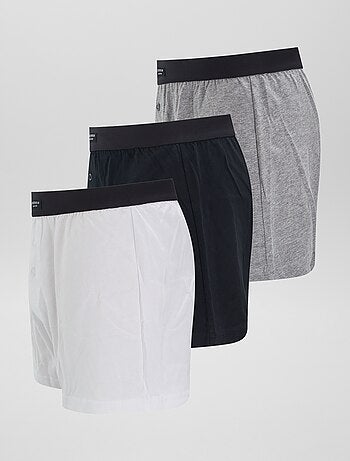 Setje met 3 effen boxershorts