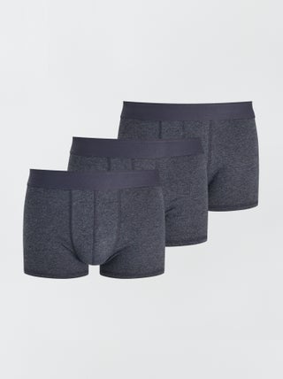 Setje met 3 effen boxershorts