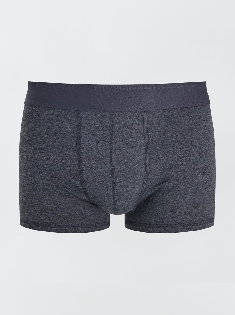 Setje met 3 effen boxershorts GRIJS - Kiabi