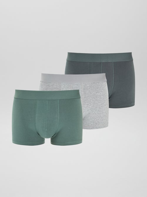 Setje met 3 effen boxershorts - Kiabi