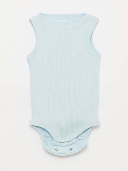 Setje met 3 effen meegroeirompertjes met schouderbandjes - Kiabi