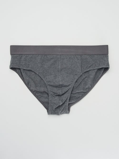 Setje met 3 effen slips - Kiabi