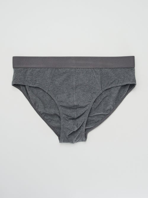 Setje met 3 effen slips - Kiabi