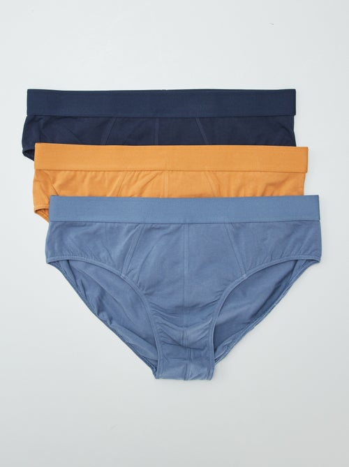 Setje met 3 effen slips - Kiabi