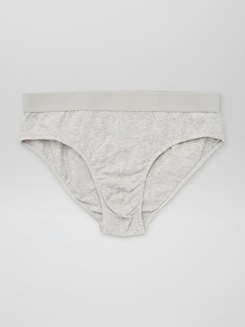 Setje met 3 effen slips ROOD - Kiabi