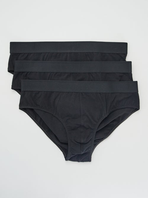 Setje met 3 effen slips - Kiabi