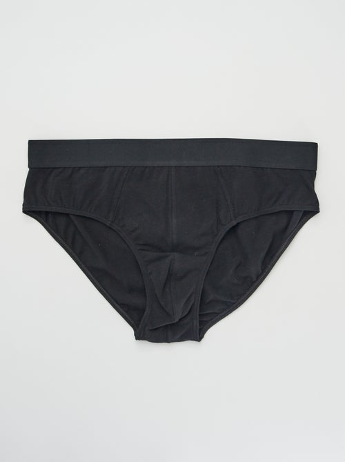 Setje met 3 effen slips - Kiabi