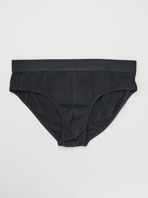 Setje met 3 effen slips - Kiabi