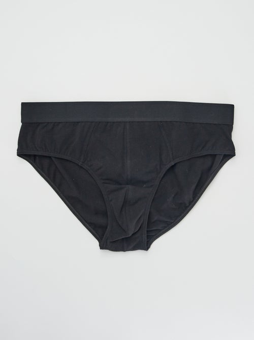 Setje met 3 effen slips - Kiabi