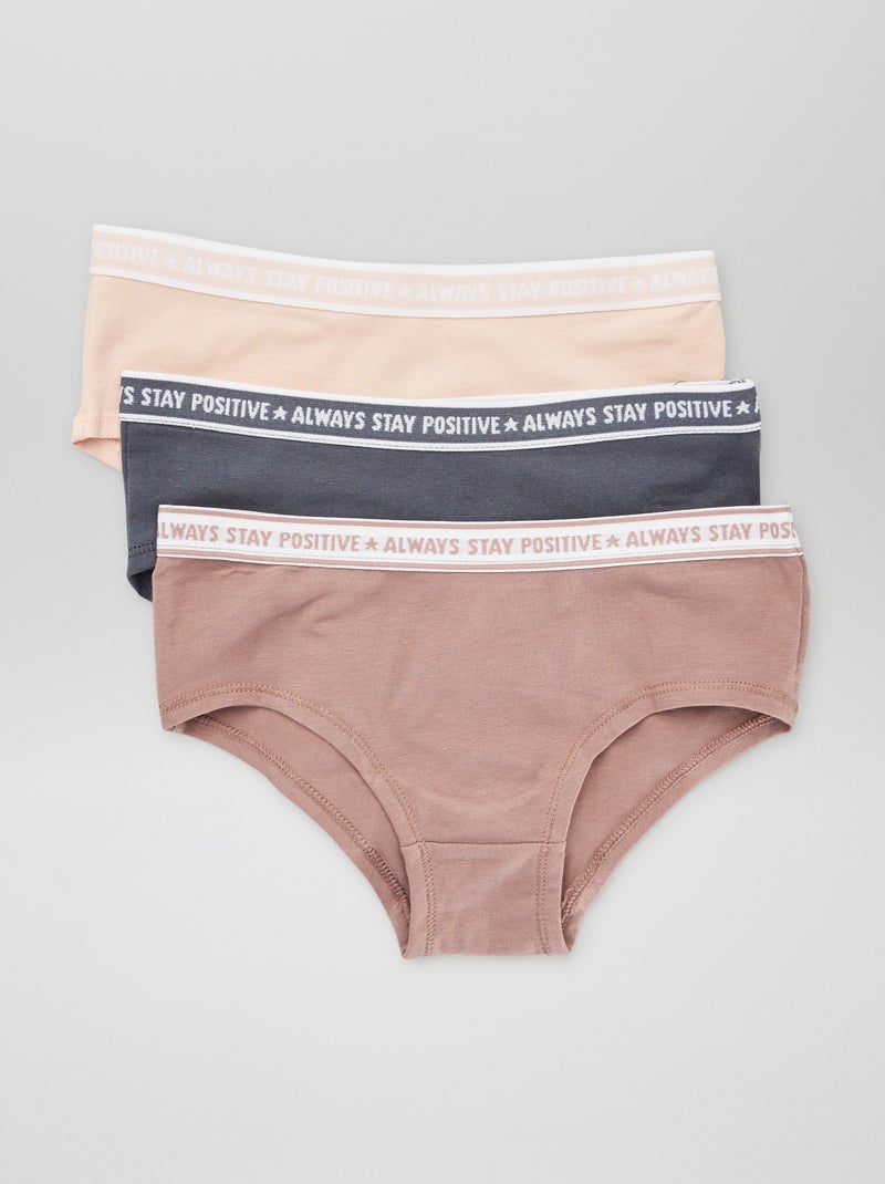 Setje met 3 elastische hipsters ROSE - Kiabi