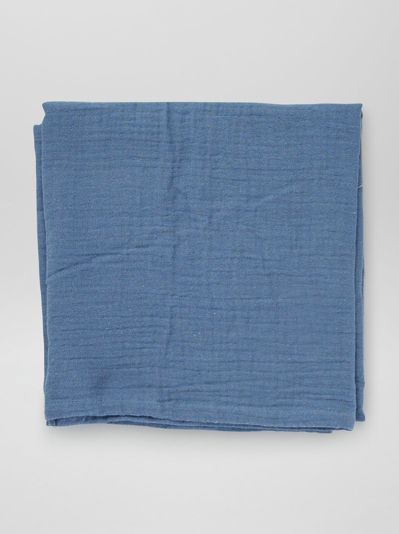 Setje met 3 hydrofiele doeken met prints BLAUW - Kiabi