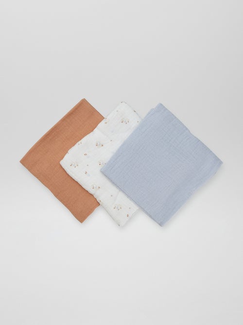 Setje met 3 hydrofiele doeken - Kiabi