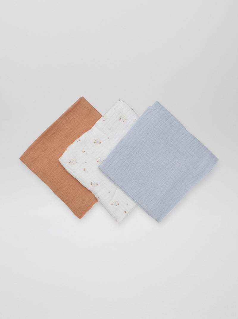 Setje met 3 hydrofiele doeken WIT - Kiabi