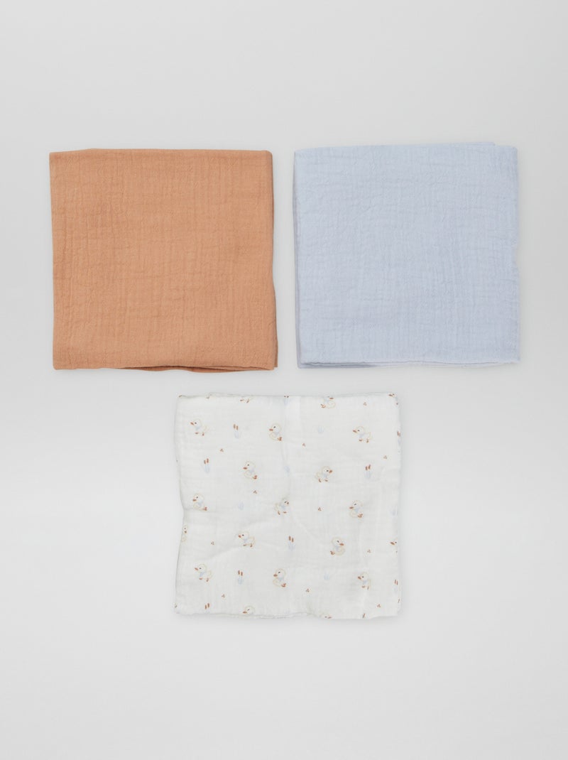 Setje met 3 hydrofiele doeken WIT - Kiabi