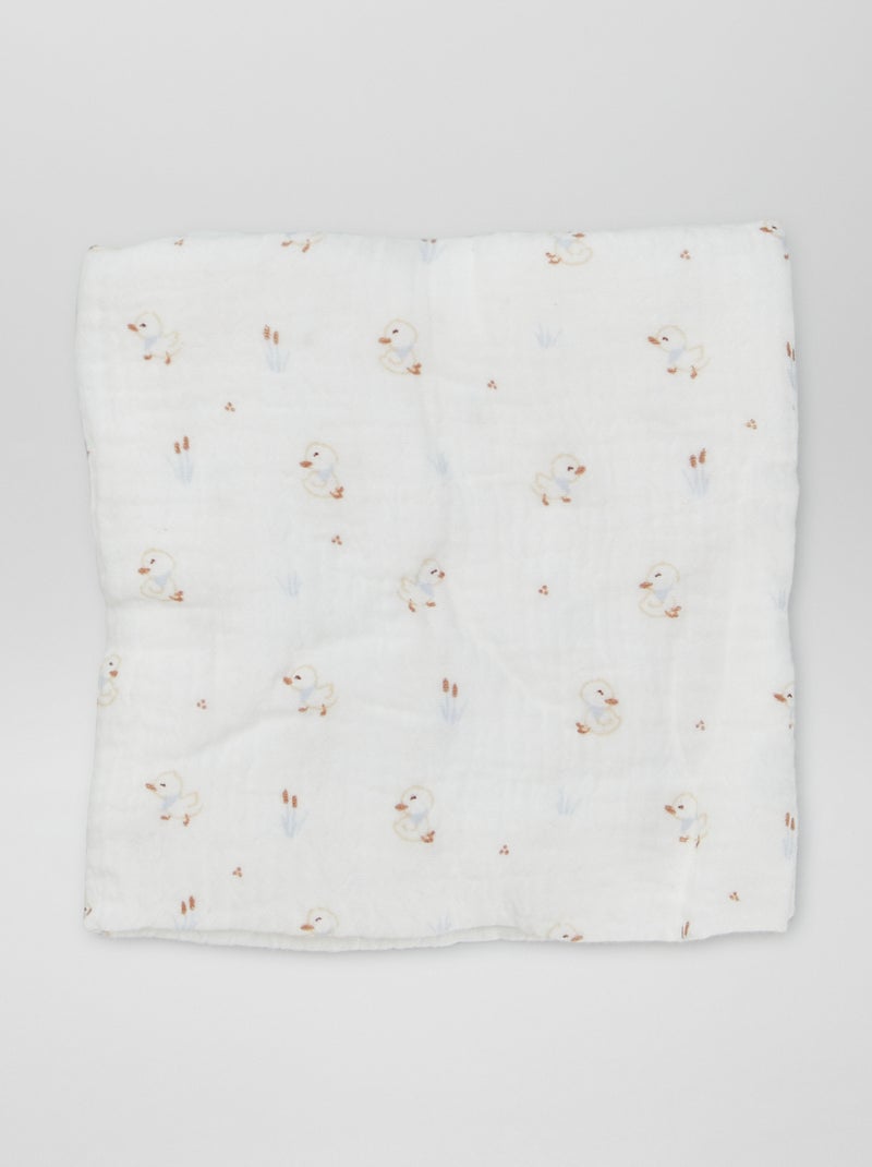 Setje met 3 hydrofiele doeken WIT - Kiabi