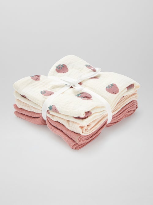 Setje met 3 hydrofiele doeken - Kiabi