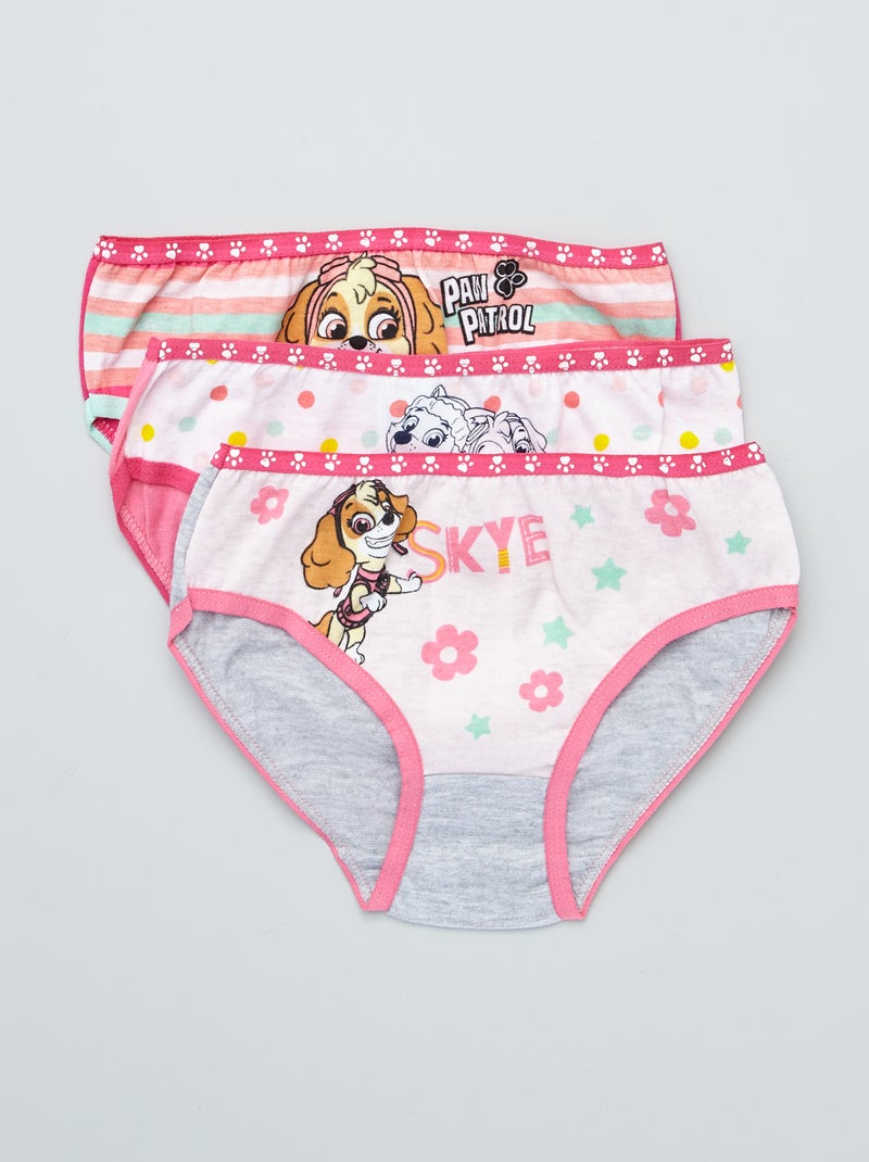 Setje met 3 katoenen onderbroekjes 'PAW Patrol' roze - Kiabi