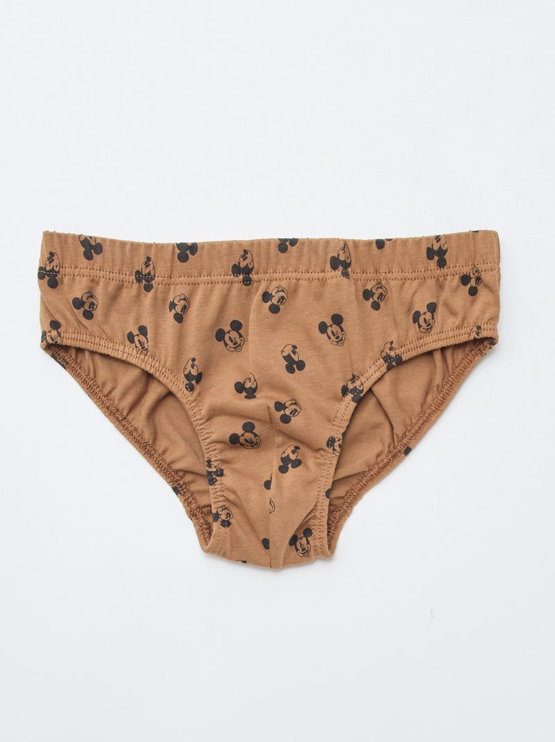 Setje met 3 katoenen slips 'Disney' Bruin - Kiabi